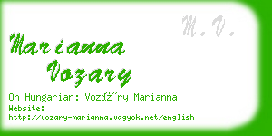 marianna vozary business card